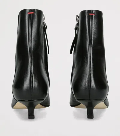 Aeyde Leather Sofie Heeled Boots 35 In Black