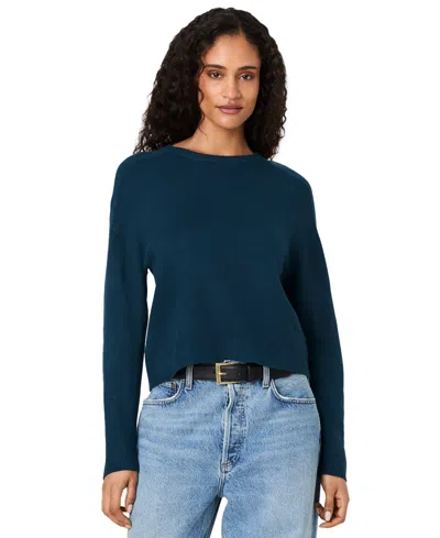 French Connection Babysoft Oversized Crew Neck Pullover In Blue