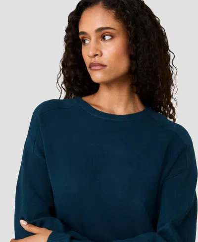 French Connection Babysoft Oversized Crew Neck Pullover In Blue