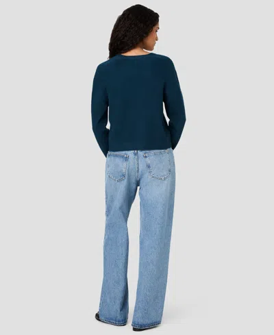 French Connection Babysoft Oversized Crew Neck Pullover In Blue
