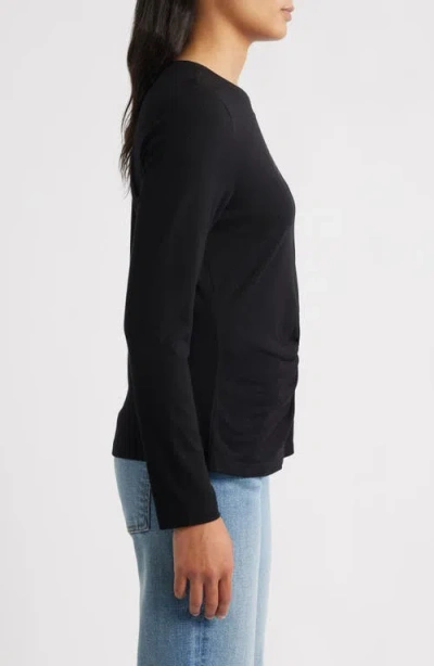Wit & Wisdom Twist Front T-shirt In Black