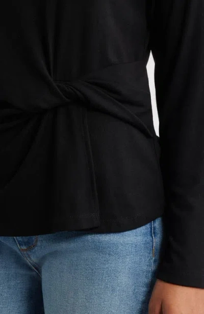 Wit & Wisdom Twist Front T-shirt In Black
