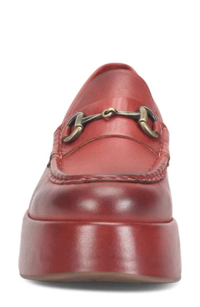 Kork-ease ® Parson Platform Bit Loafer In Red