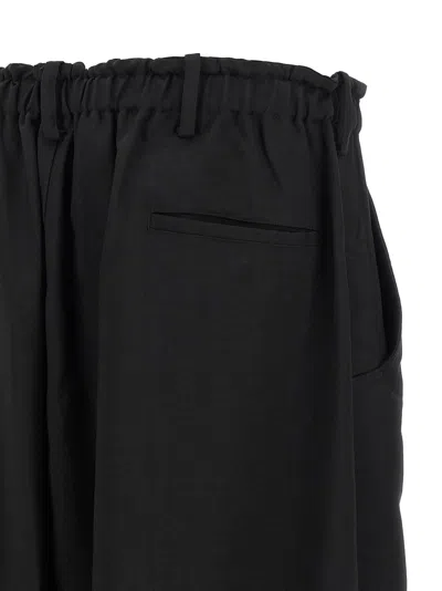Y-3 Logo-print Drawstring Cargo Pants In Black