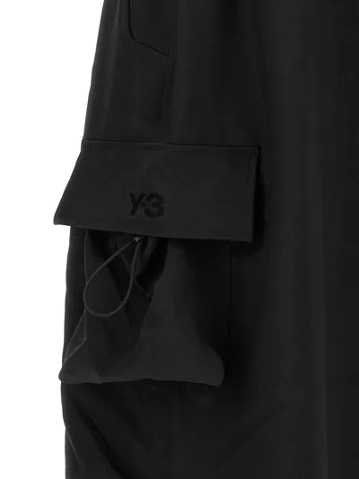 Y-3 Logo-print Drawstring Cargo Pants In Black
