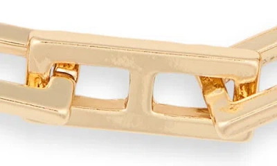 Leith Rectangle Link Anklet In Gold