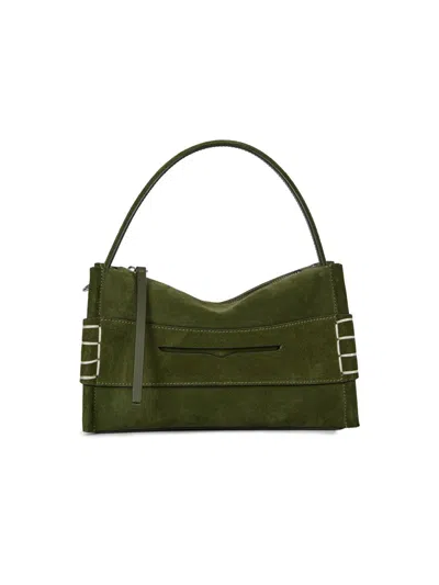 Jw Anderson W Anderson Womens Khaki Loafer Suede Shoulder Bag In Brown