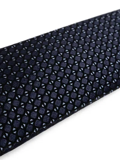 Giorgio Armani Geometric-pattern Tie In White