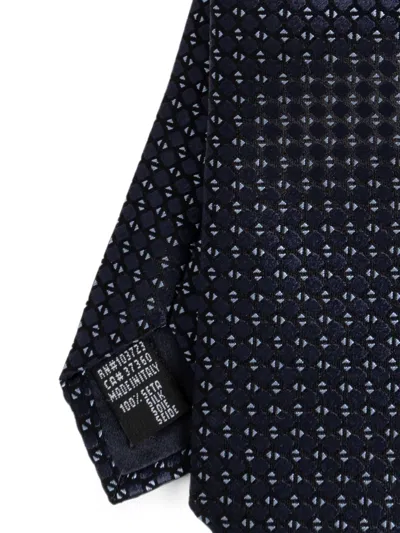 Giorgio Armani Geometric-pattern Tie In White