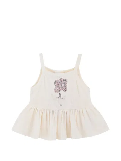 Mimi Tutu Ruffle Short Set In White