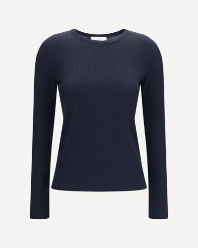 Max Mara Stretch Viscose Jersey T-shirt In Blue