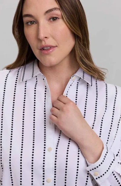 Foxcroft Stripe Boyfriend Button-up Shirt In Pattern