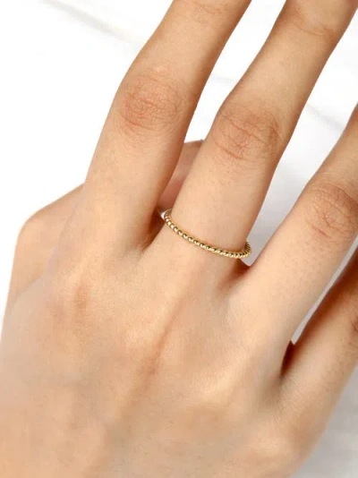 Devata Beaded Ball Ring In Gold