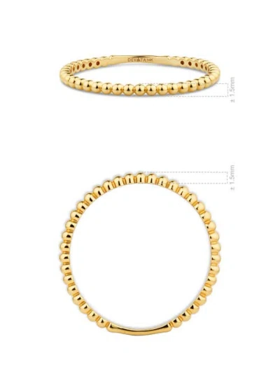 Devata Beaded Ball Ring In Gold