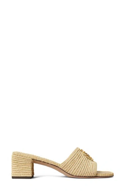 Tory Burch Eleanor Raffia Slide Sandal In Multi