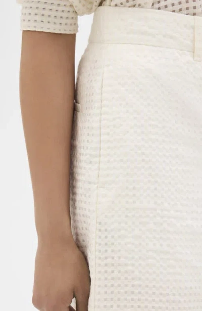Another Tomorrow Gingham Bermuda Pant In Transparent