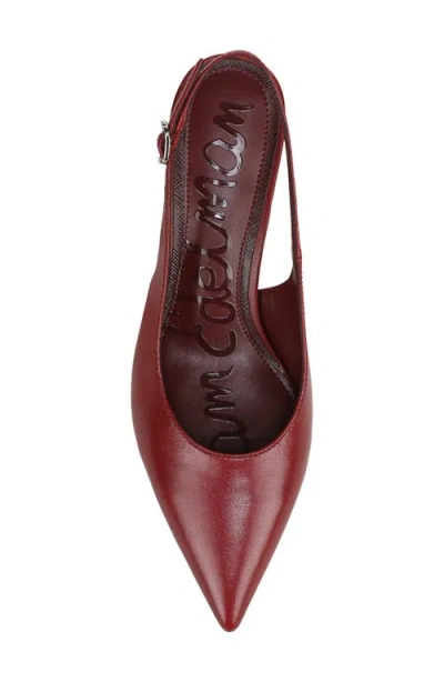 Sam Edelman Winfred Pointed Toe Slingback Sandal In Red