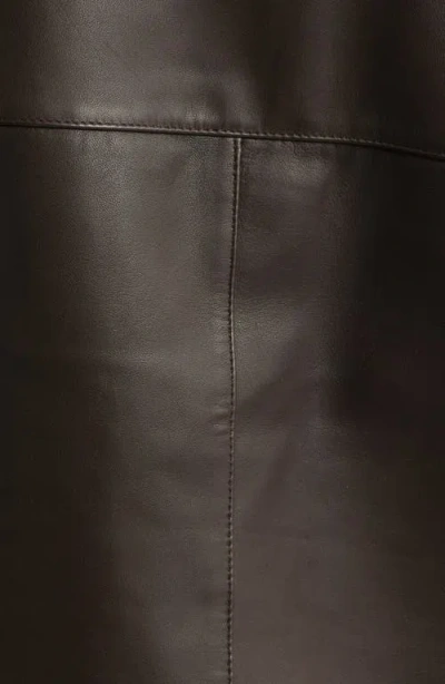 Bernardo Short Mixed Media Leather Jacket In Brown