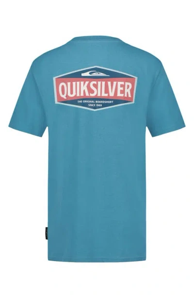 Quiksilver Kids' Six Points Cotton Graphic T-shirt In Blue