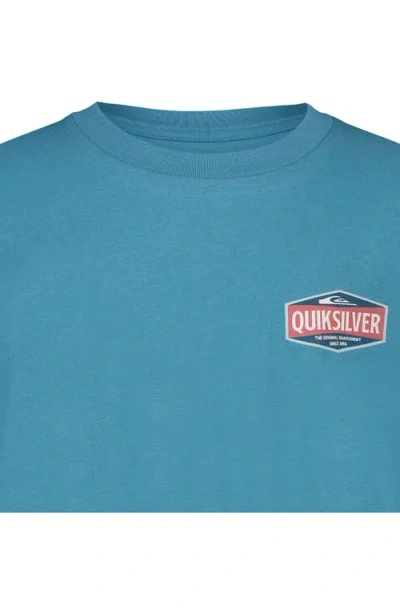 Quiksilver Kids' Six Points Cotton Graphic T-shirt In Blue