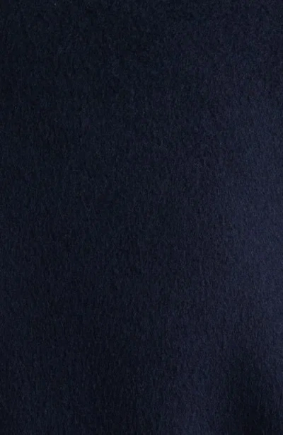 Michael Kors Wool Blend Double Face Coat In Blue