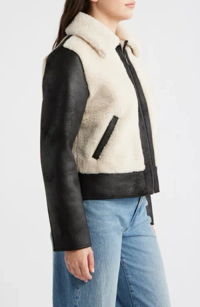 Bernardo Faux Shearling Jacket In Multi