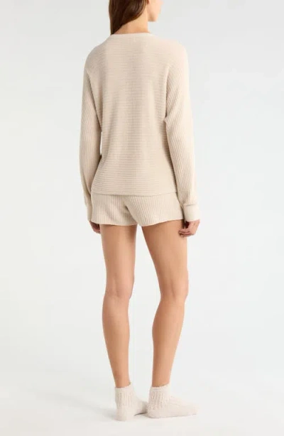 Barefoot Dreams Cozychic® Ribbed Pullover & Shorts In Neutral
