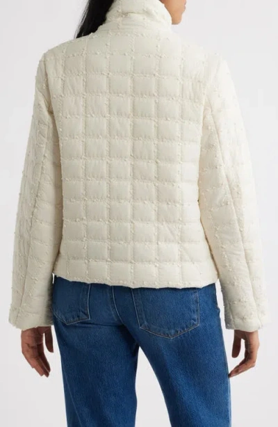 Cece Short Quilted Jacket In White