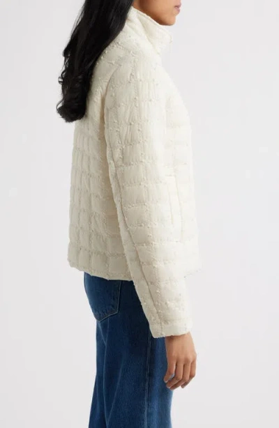Cece Short Quilted Jacket In White