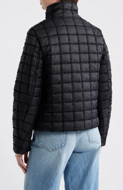 Cece Short Quilted Jacket In Black