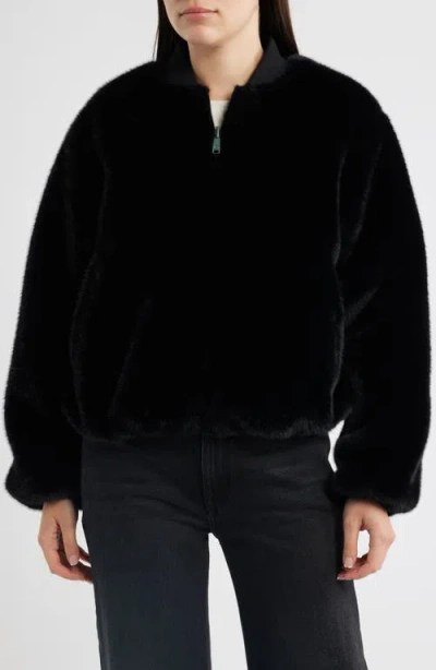 Sam Edelman Reversible Bomber Jacket In Black
