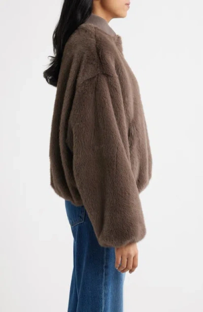 Sam Edelman Reversible Bomber Jacket In Brown