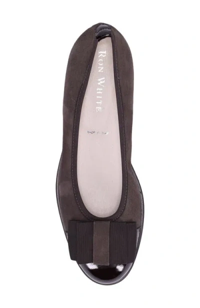 Ron White Ivale Bow Flat In Brown