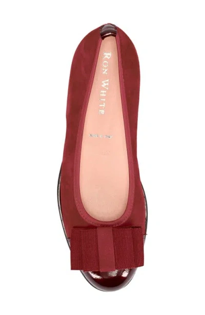 Ron White Ivale Bow Flat In Red