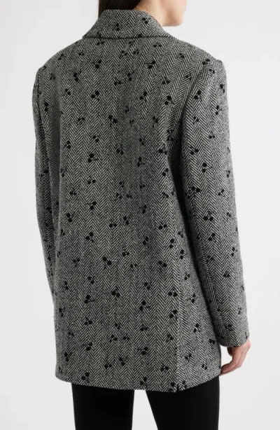 Cece Oversize Single-breasted Blazer In Gray