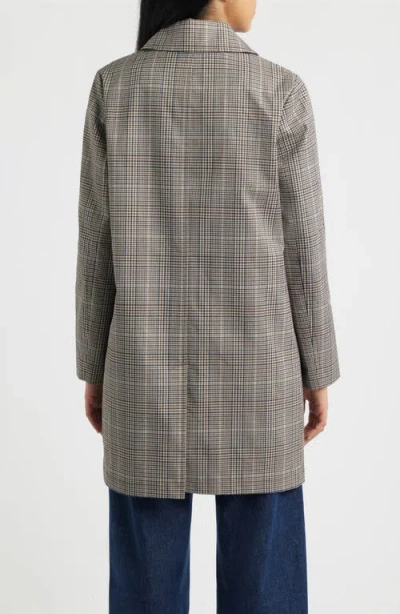 Sam Edelman Fly Front Longline Rain Jacket In Gray
