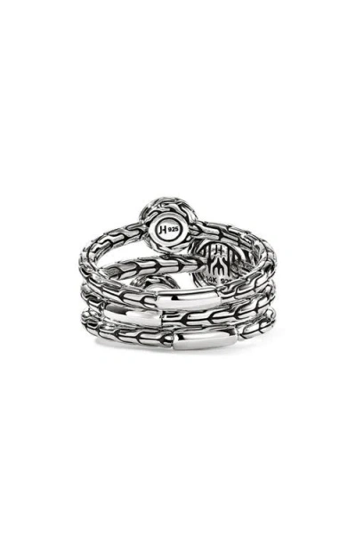 John Hardy Jh Essential Stacking Ring, Diamonds In Multi