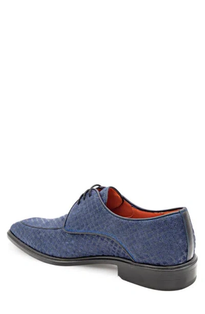 Mezlan Embossed Derby In Blue