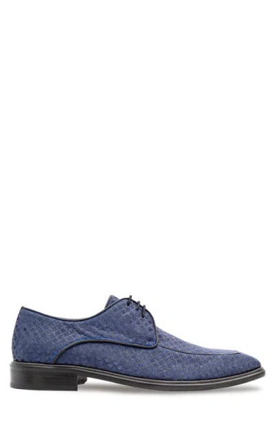 Mezlan Embossed Derby In Blue