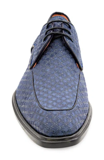 Mezlan Embossed Derby In Blue
