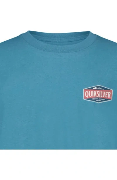Quiksilver Kids' Six Points Cotton Graphic T-shirt In Blue