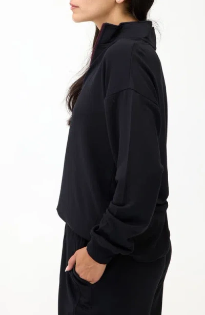 Threads 4 Thought Nyla Fleece Half Zip Pullover In Black