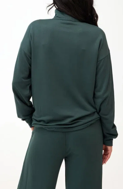 Threads 4 Thought Nyla Fleece Half Zip Pullover In Green
