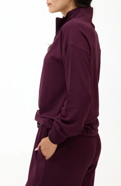 Threads 4 Thought Nyla Fleece Half Zip Pullover In Purple