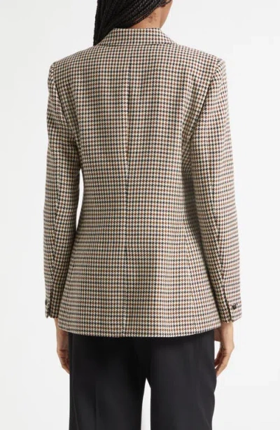 Reiss Solene Houndstooth Check Wool Blend Jacket In Multi