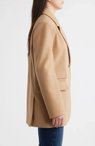 Cece Oversize Single-breasted Blazer In Brown
