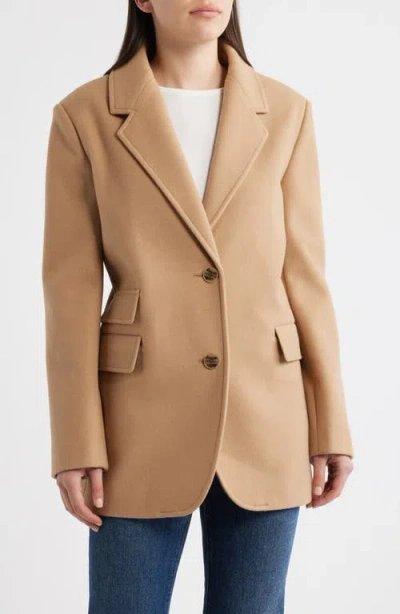 Cece Oversize Single-breasted Blazer In Brown