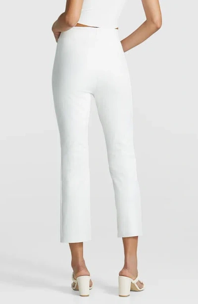 Commando Split Front Ankle Faux Leather Pants In White
