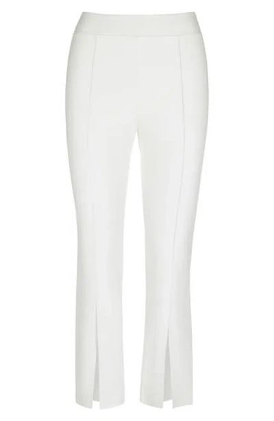 Commando Split Front Ankle Faux Leather Pants In White