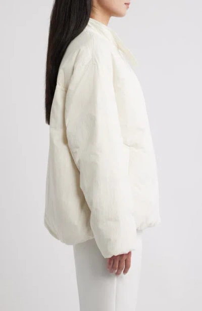 Vince Knit Collar Down Jacket In Neutral